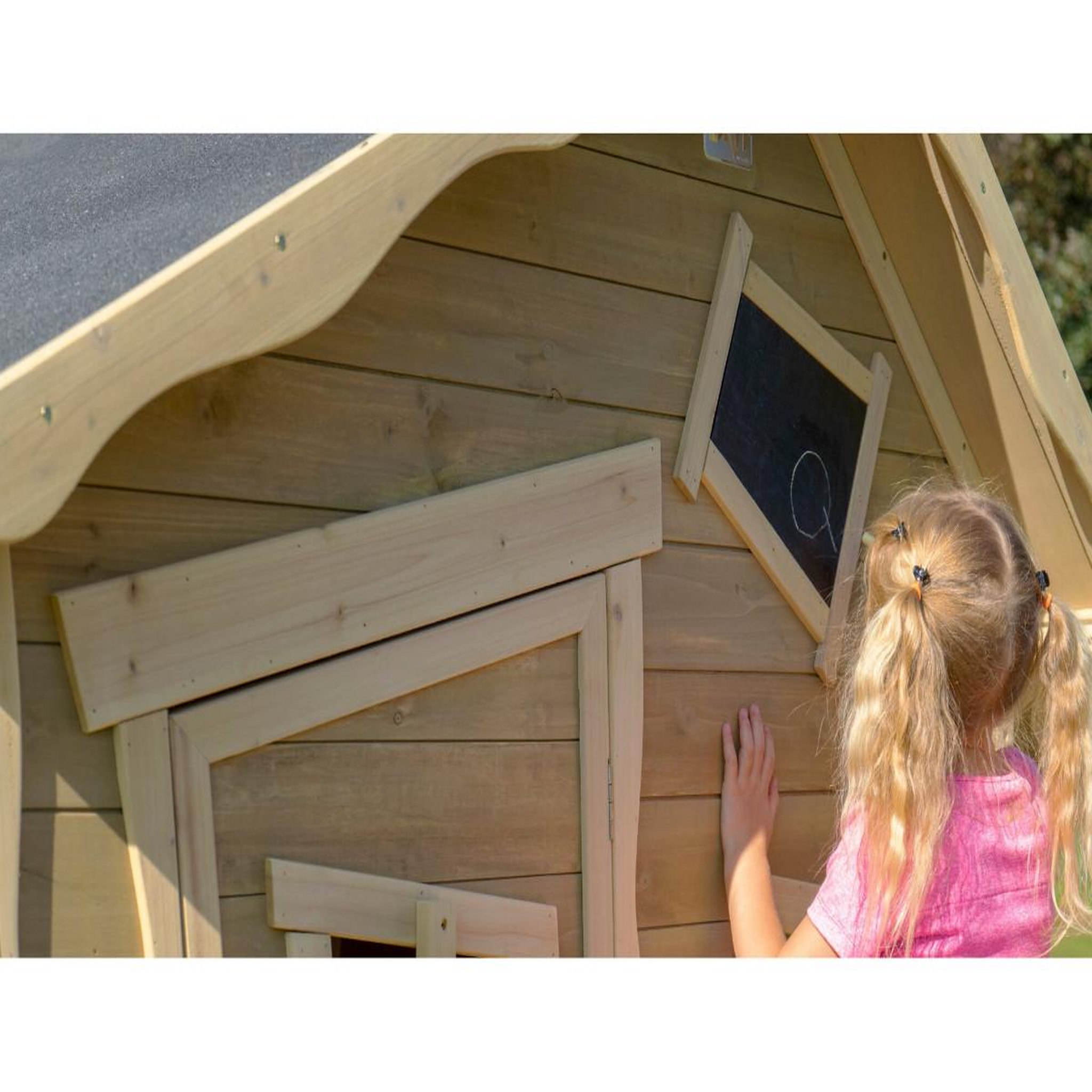 Voir la diapositive 4 : EXIT TOYS Maisonnette en bois pour enfants Crooky 100 - Exit Toys