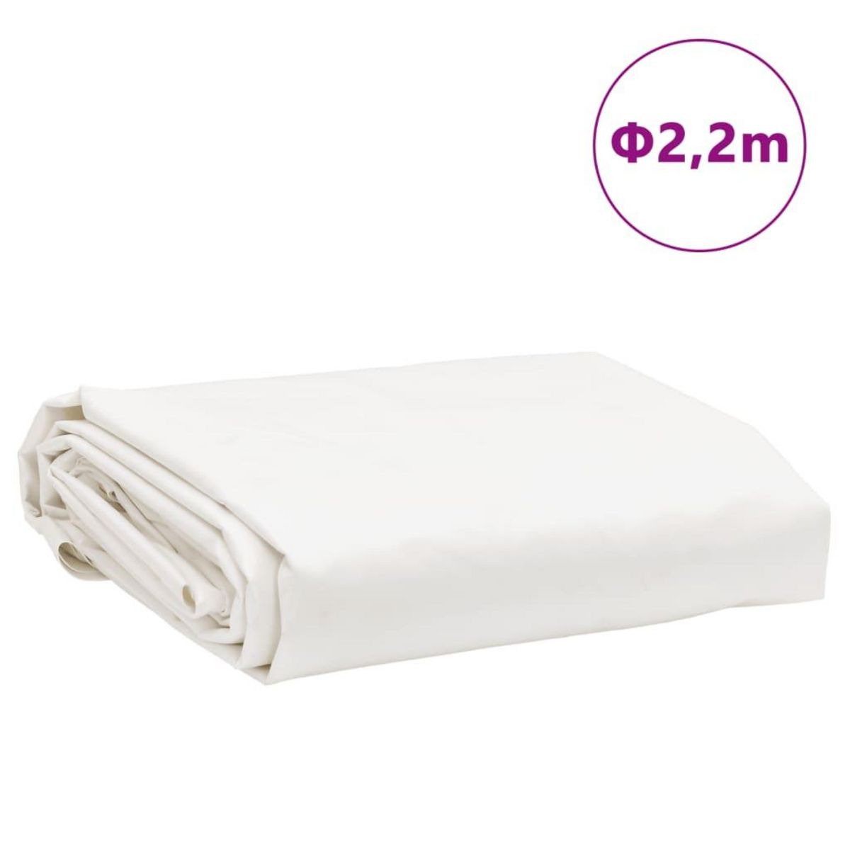 VIDAXL Bache blanc Ø 2,2 m 600 /m²