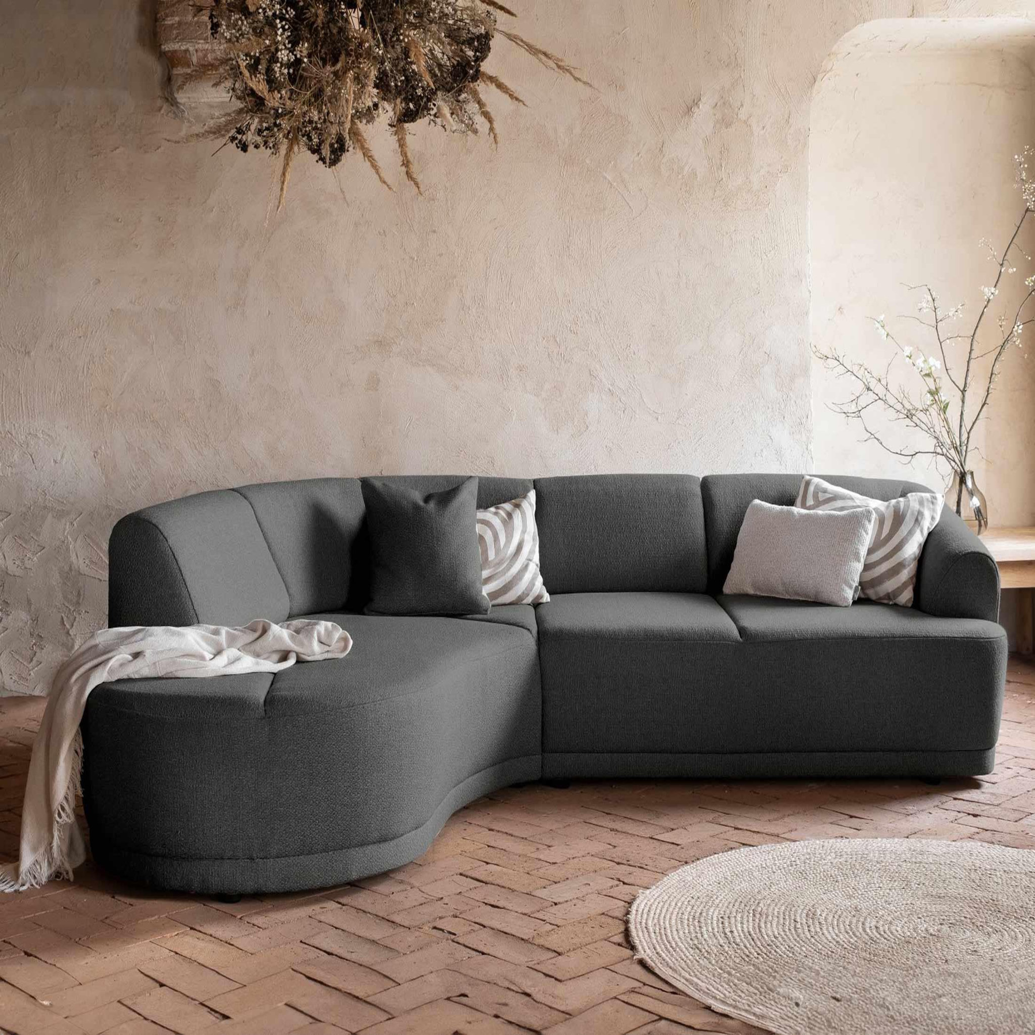 Voir la diapositive 6 : BEST MOBILIER Siena - canapé d'angle gauche - 5 places - en tissu