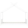 Voir la diapositive 4 : VIDAXL Cadre de lit d'enfant Blanc Bois de pin massif 70x140 cm