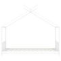 Voir la diapositive 4 : VIDAXL Cadre de lit d'enfant Blanc Bois de pin massif 70x140 cm