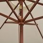 Voir la diapositive 5 : VIDAXL Parasol avec poteau en bois 270 x 270 cm Blanc creme