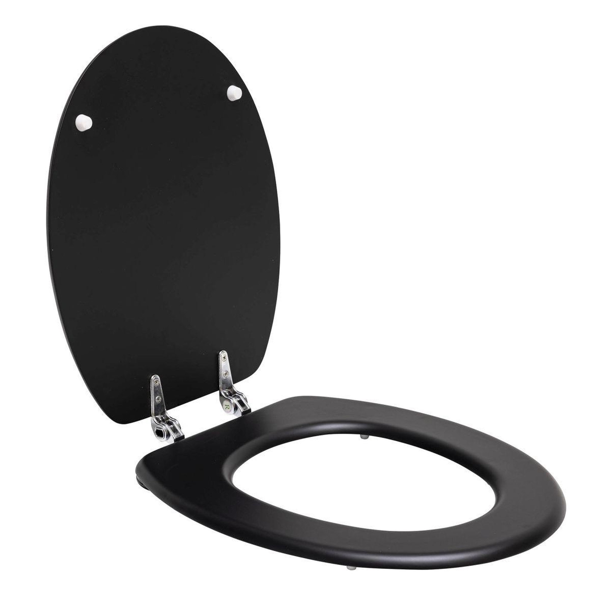 Voir la diapositive 3 : Douceur d'Intérieur Abattant wc uni  matty  46cm noir