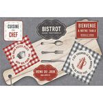 HABITABLE Tapis Must en velours imprimé Cuisine. Coloris disponibles : Gris