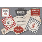 HABITABLE Tapis Must en velours imprimé Cuisine. Coloris disponibles : Gris