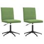 Voir la diapositive 2 : VIDAXL Chaises a manger lot de 2 Vert clair Velours