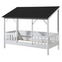 Voir la diapositive 2 : Paris Prix Pack - Lit Cabane Enfant & Tiroir  Housebed III  90x200cm Blanc & Noir