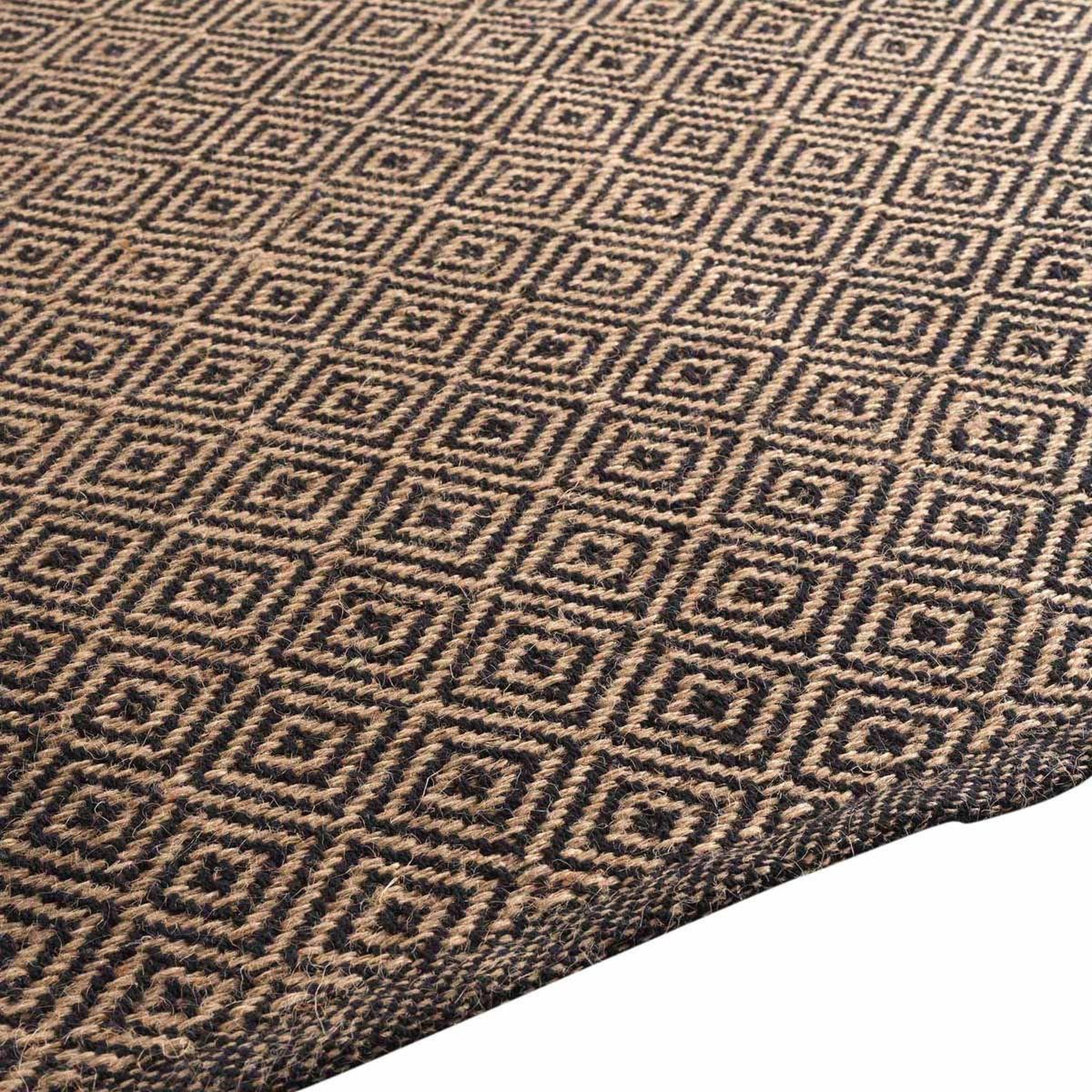 Voir la diapositive 2 : Douceur d'Intérieur Tapis déco en jute  livio  120x170cm noir