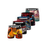 FREEGUN Lot de 5 boxers homme Summer Sport. Coloris disponibles : Orange