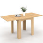 Voir la diapositive 1 : ID MARKET Table à manger extensible rectangle DONA 4-8 personnes hêtre 80-160 cm