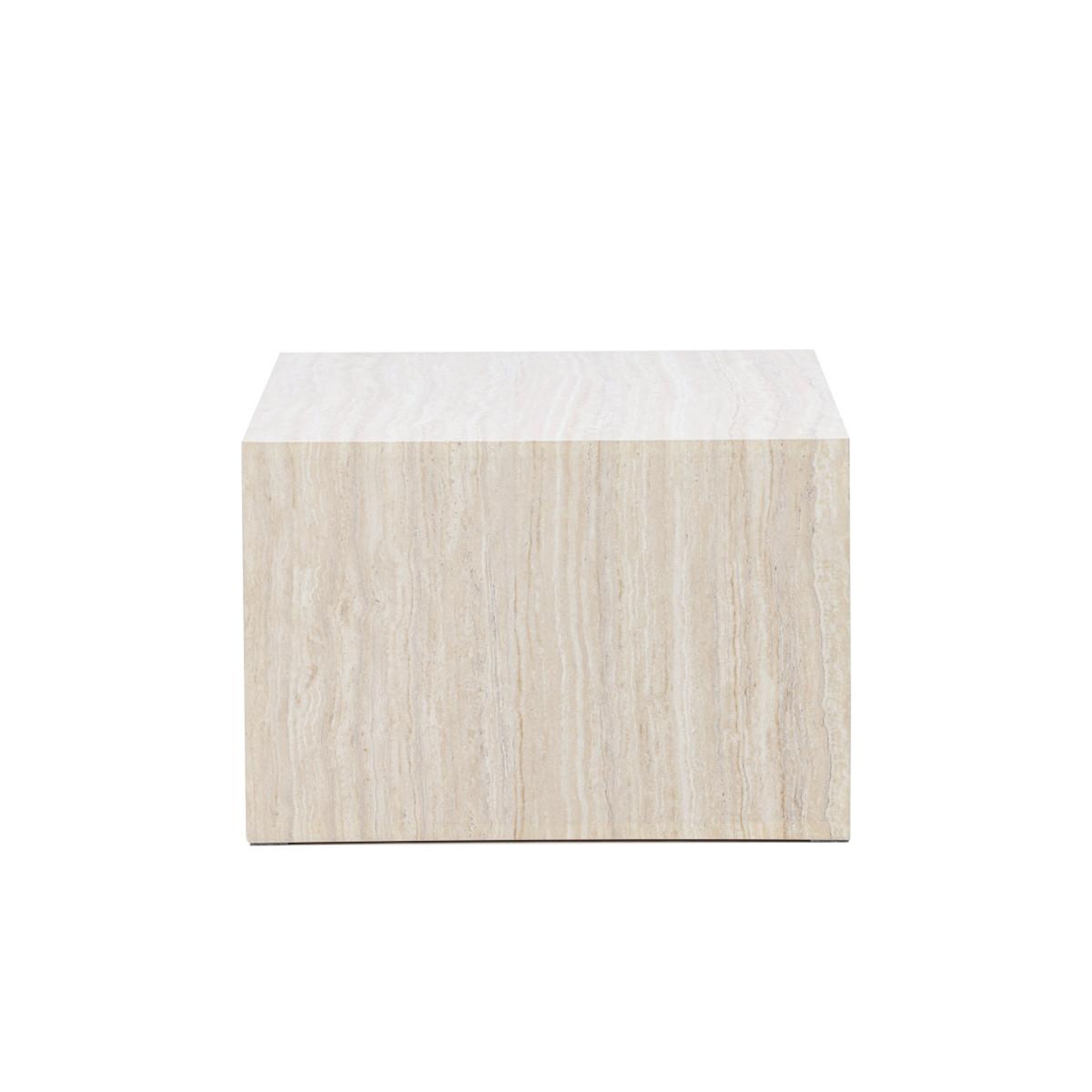 Voir la diapositive 2 : Paris Prix Table basse effet travertin  york  80cm beige