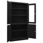 Voir la diapositive 5 : VIDAXL Armoire de bureau Noir 90x40x180 cm Acier
