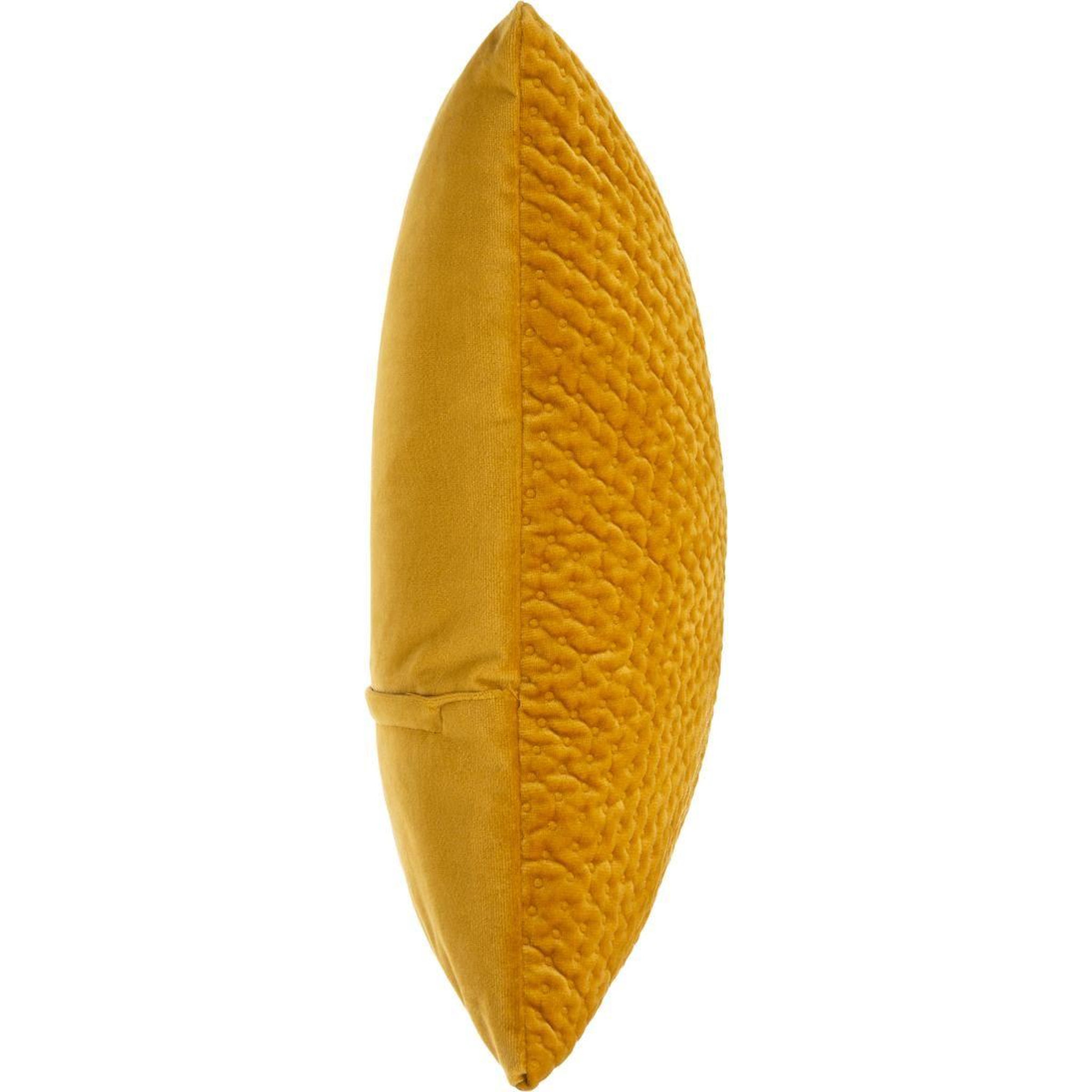 Voir la diapositive 2 : ATMOSPHERA Coussin déco en velours  dolce  40x40cm ocre