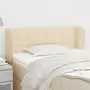 VIDAXL Tete de lit avec oreilles Creme 93x23x78/88 cm Tissu