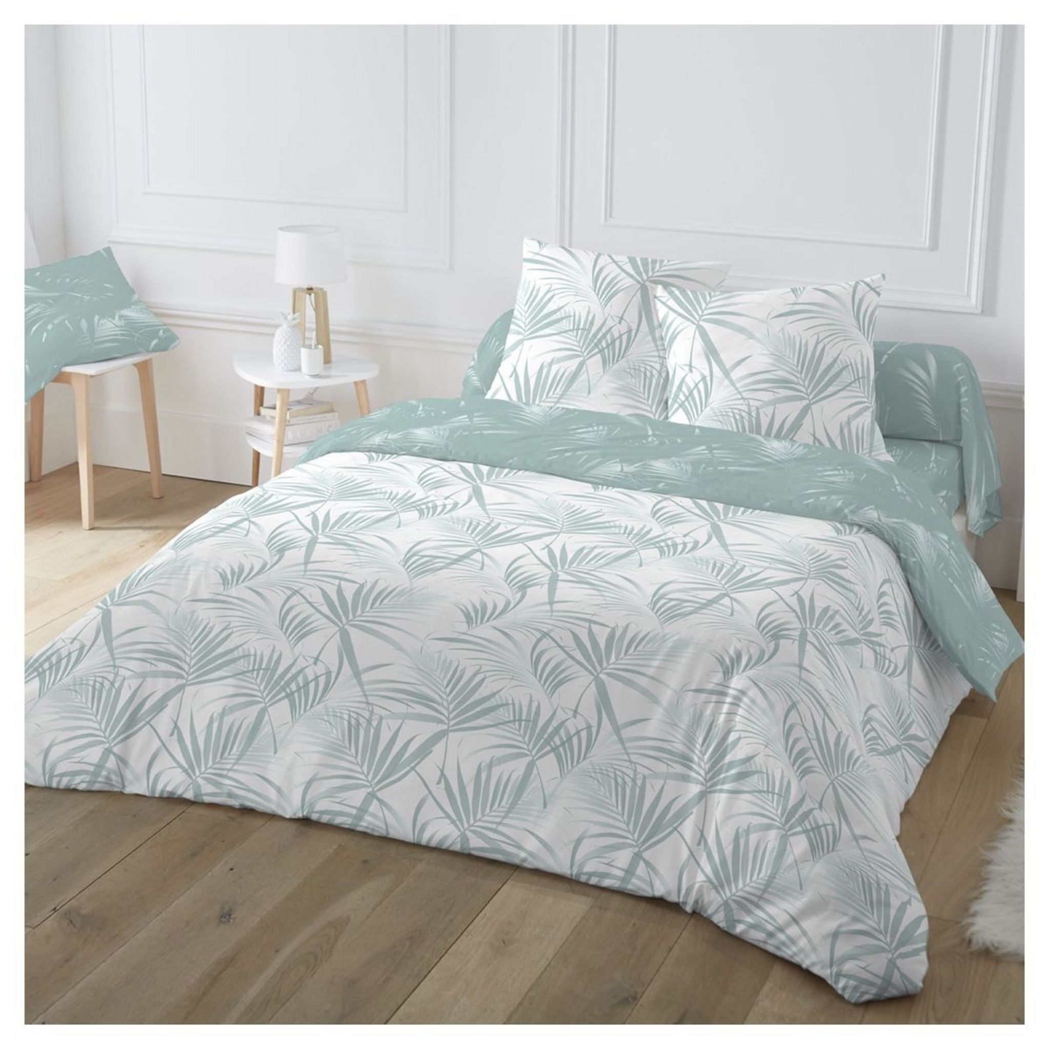 Housse De Couette 300x300 Cm - 50% Coton 50% Polyester - Couleur Ivoire - Pour Lit King Size Très Grand