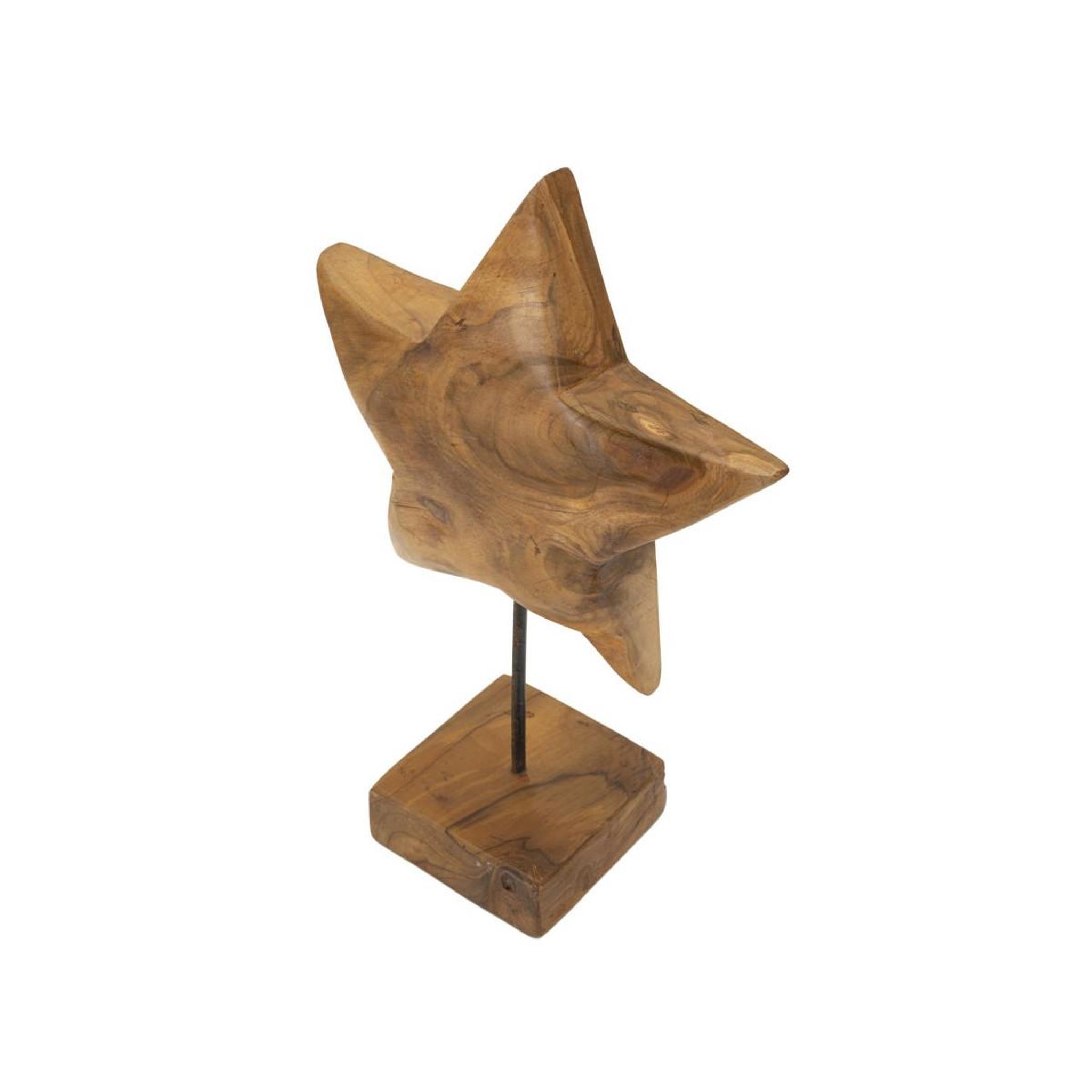 Voir la diapositive 3 : Paris Prix Objet déco en teck  étoile  42cm naturel