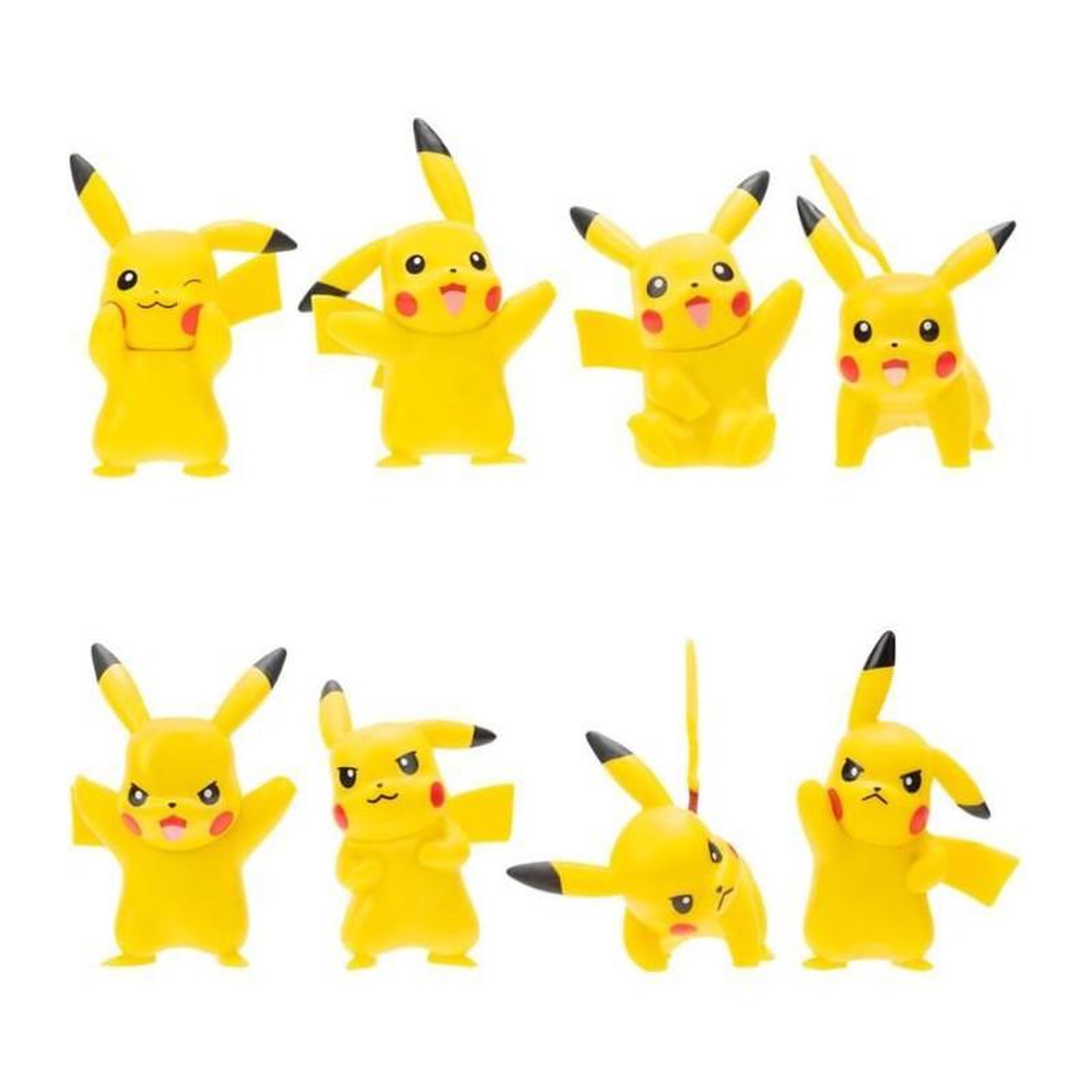 Voir la diapositive 6 : BANDAI Bandai - Pokémon - 8 Figurines Battle - Pack de 8 Figurines Pikachu - JW2604