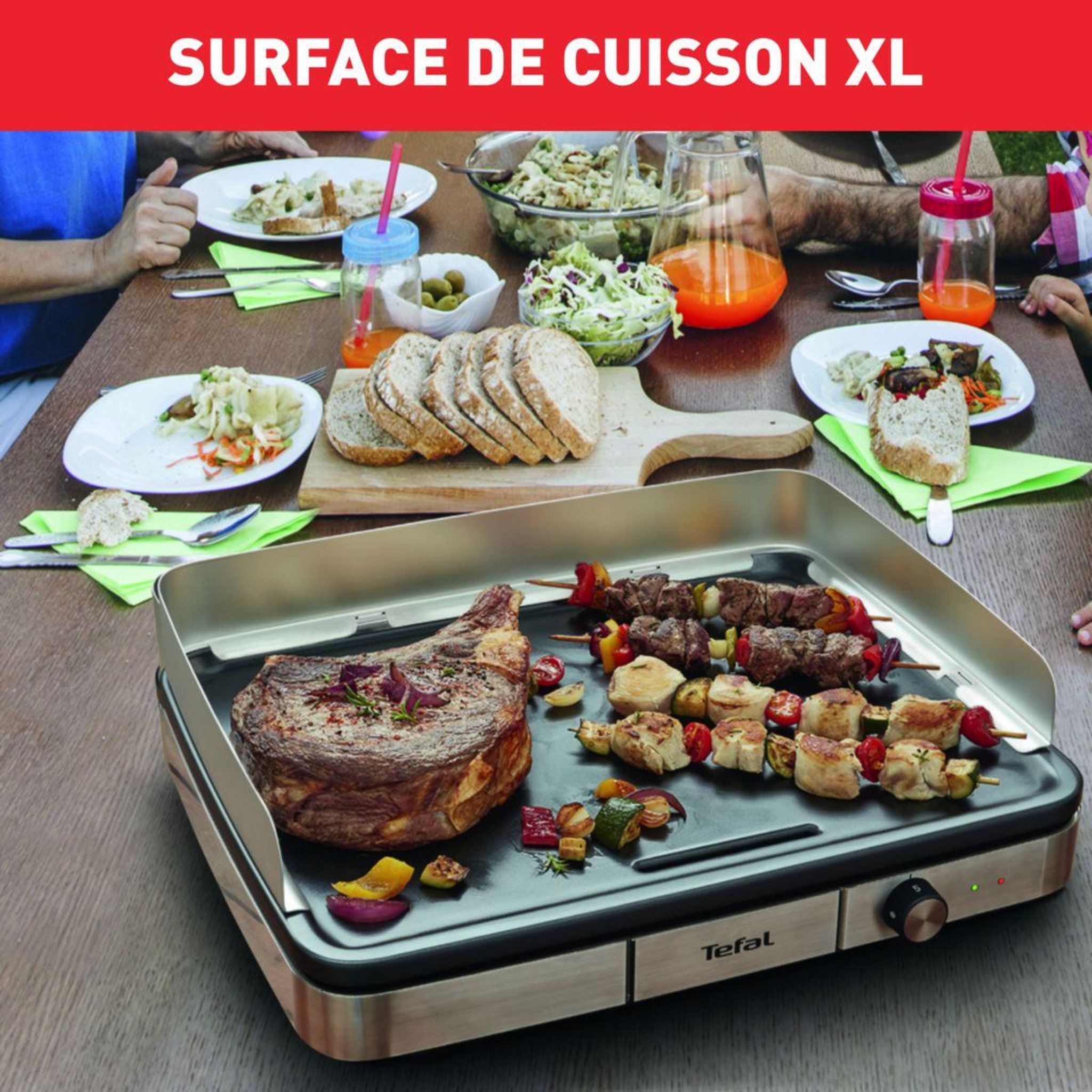 Voir la diapositive 4 : TEFAL Plancha électrique CB690D12 Maxi XXL inox