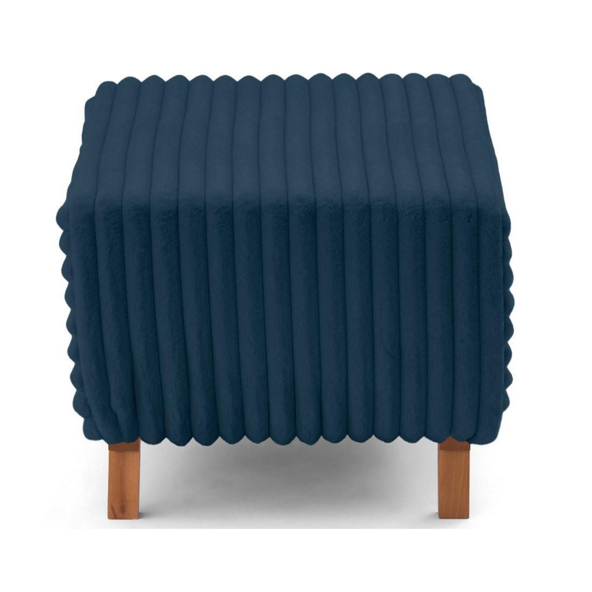 BEST MOBILIER Cristal - bout de lit - en fausse fourrure côtelée