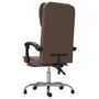 Voir la diapositive 5 : VIDAXL Fauteuil inclinable de bureau Marron Similicuir