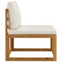 Voir la diapositive 5 : VIDAXL Ensemble de canapes 2 pcs et coussins blanc creme Acacia solide