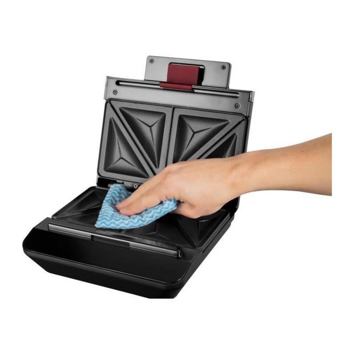 Russell Hobbs Croque-monsieur - RUSSELL HOBBS - 26800-56 - 750 W - Chauffage rapide : 108 s - Anti-adhésif - Noir / Acier