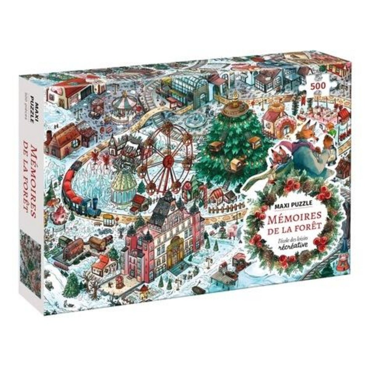 MAXI PUZZLE MEMOIRES DE LA FORET. HIVER, 500 PIECES, Brun-Arnaud Mickaël