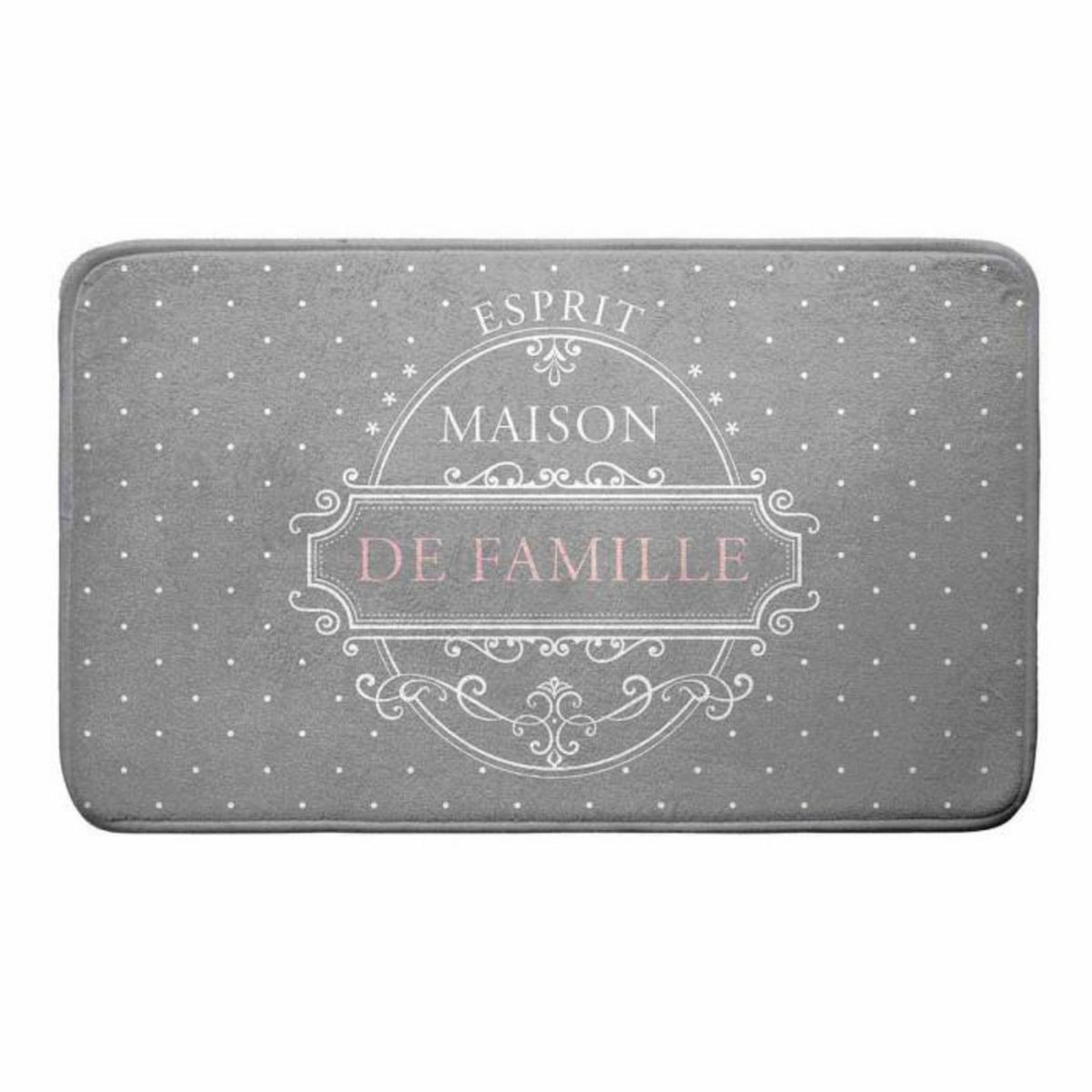 Paris Prix Tapis de Bain  Maison de Famille  45x75cm Gris