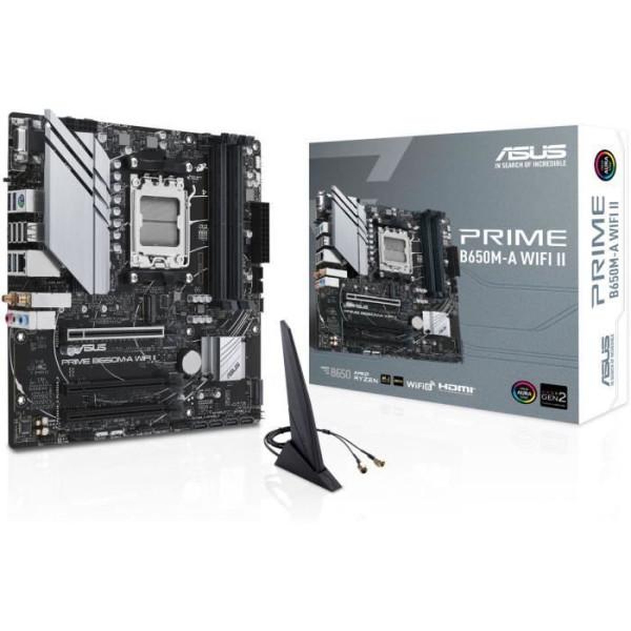 ASUS Carte mere - ASUS - PRIME B650M-A WIFI II - AMD B650 - Emplacement AM5 micro ATX