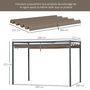 Voir la diapositive 3 : OUTSUNNY Toile de rechange pour pergola rétractable 3 x 2,15 m polyester haute densité 180 g/m² anti-UV30+ taupe
