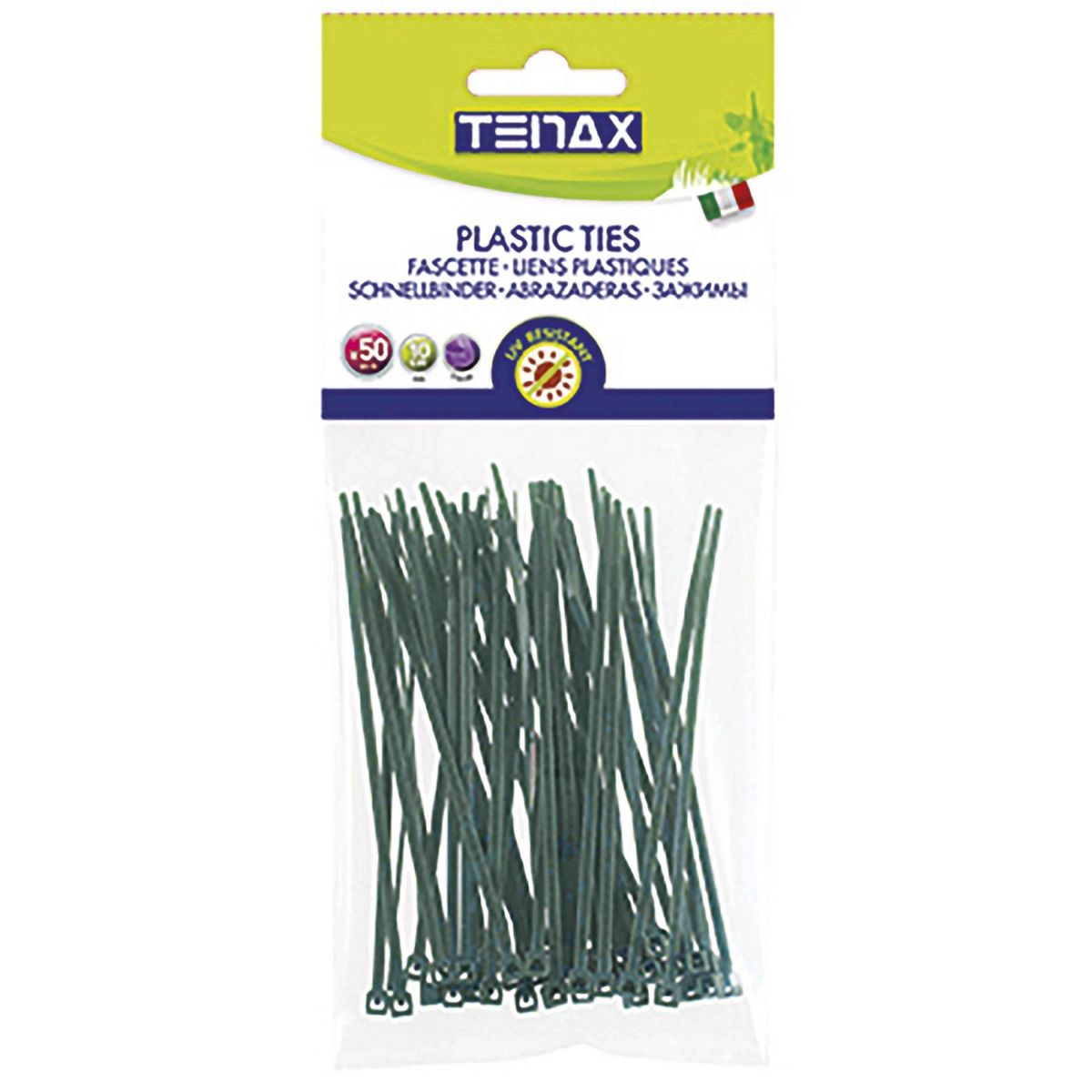 Tenax Liens vert 10cm  50 pcs