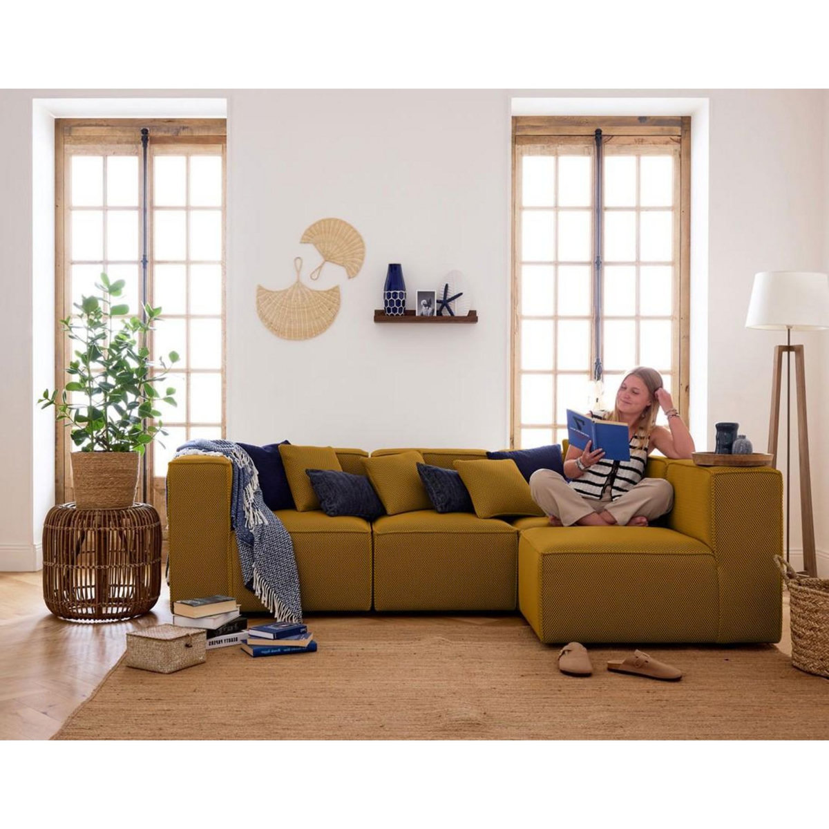 LISA DESIGN Arty - module d'assise - en tissu mailles 3d