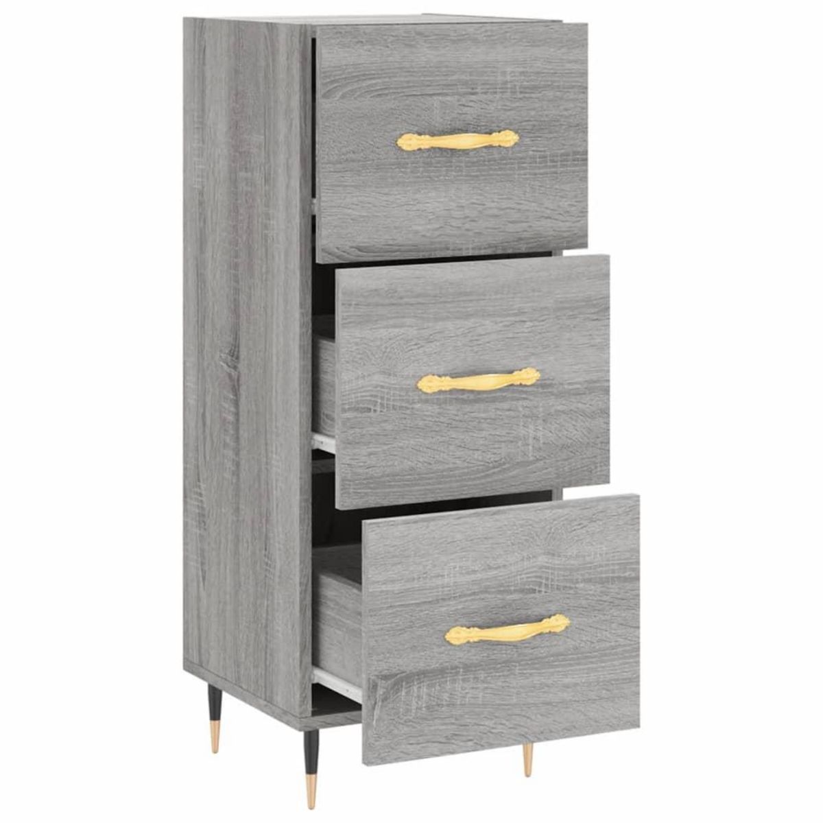 VIDAXL Buffet Sonoma gris 34,5x34x90 cm Bois d'ingenierie