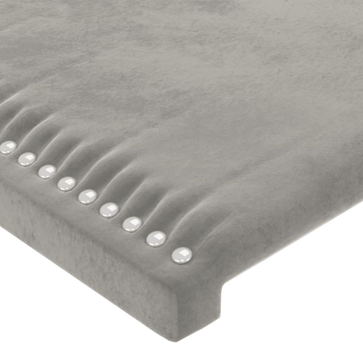 VIDAXL Tete de lit avec oreilles Gris clair 93x23x78/88 cm Velours