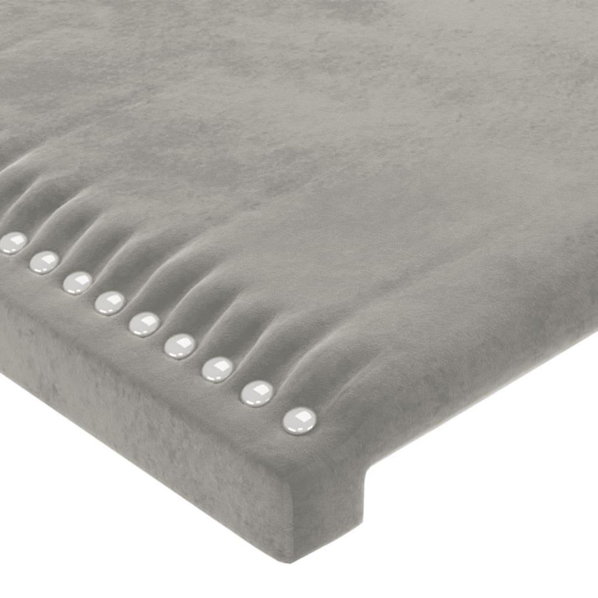VIDAXL Tete de lit avec oreilles Gris clair 93x23x78/88 cm Velours