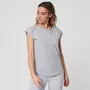 IN EXTENSO T-shirt manches courtes col rond gris chiné femme