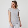 Voir la diapositive 1 : IN EXTENSO T-shirt manches courtes col rond gris chiné femme