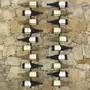 VIDAXL Casiers a bouteilles muraux pour 20 bouteilles 2 pcs Noir Metal