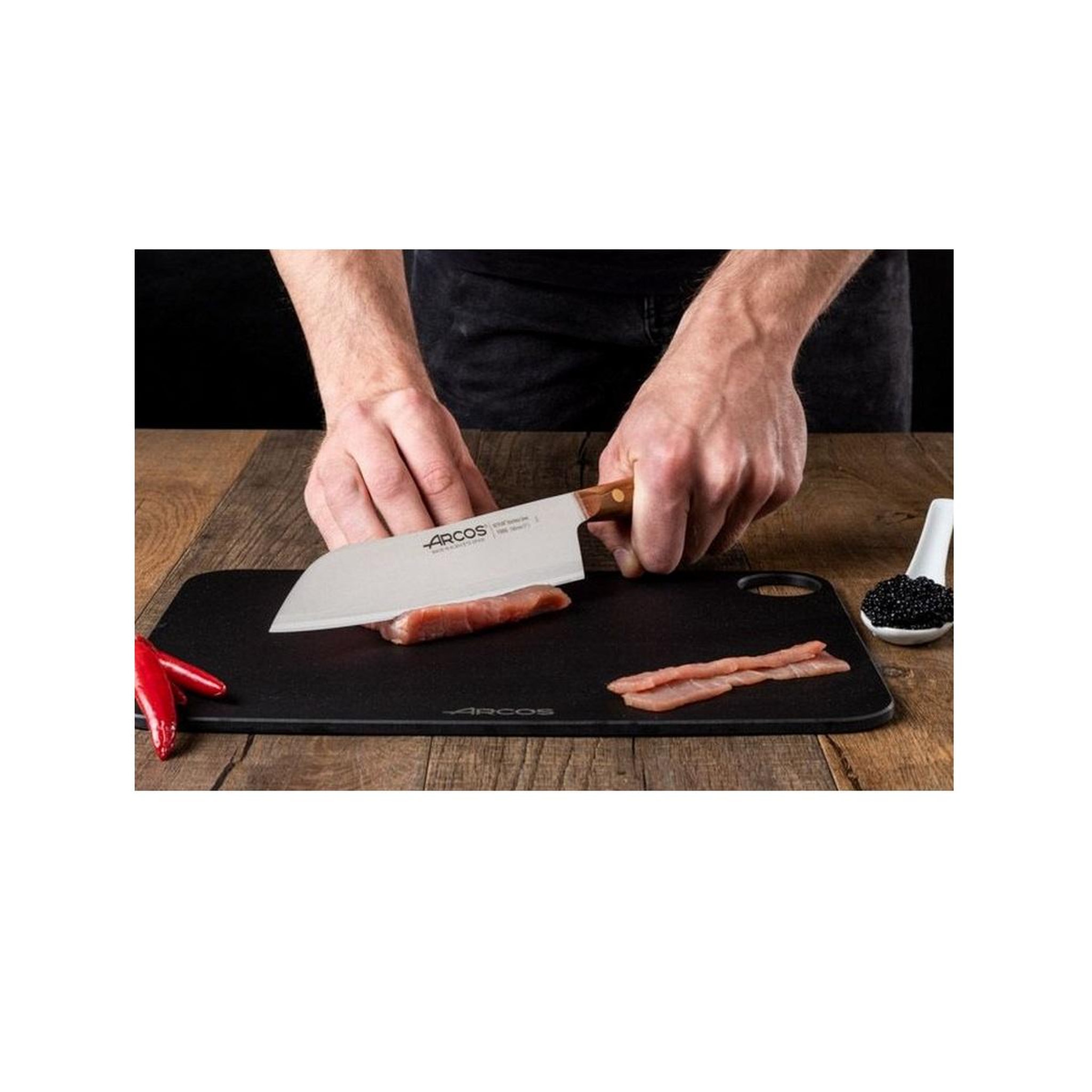 Voir la diapositive 4 : Arcos Couteau santoku 19cm inox - 166600