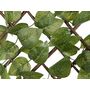 Voir la diapositive 2 : NATURE Treillis extensible en osier avec feuillage PE Laurier palme 180 x 90 cm - Nature