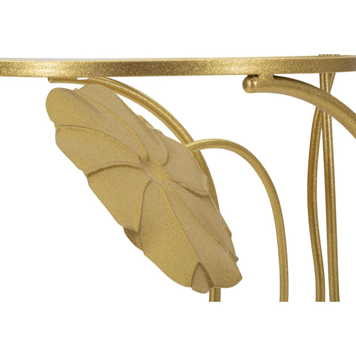 Paris Prix Table d'Appoint 2 Niveaux  Flowers  78cm Or