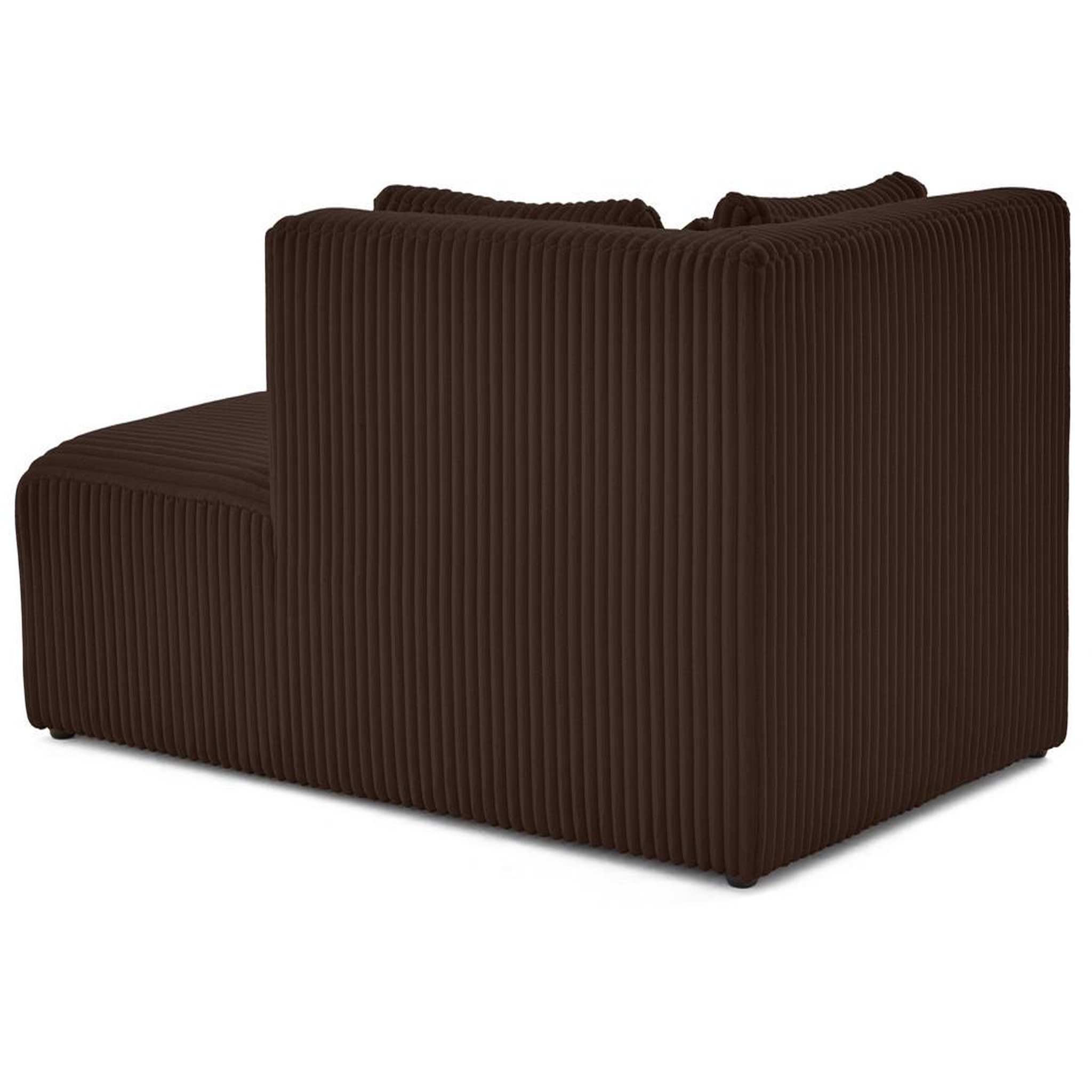 Voir la diapositive 3 : LISA DESIGN Victoire - module d'assise méridienne droit en velours côtelé grosses côtes