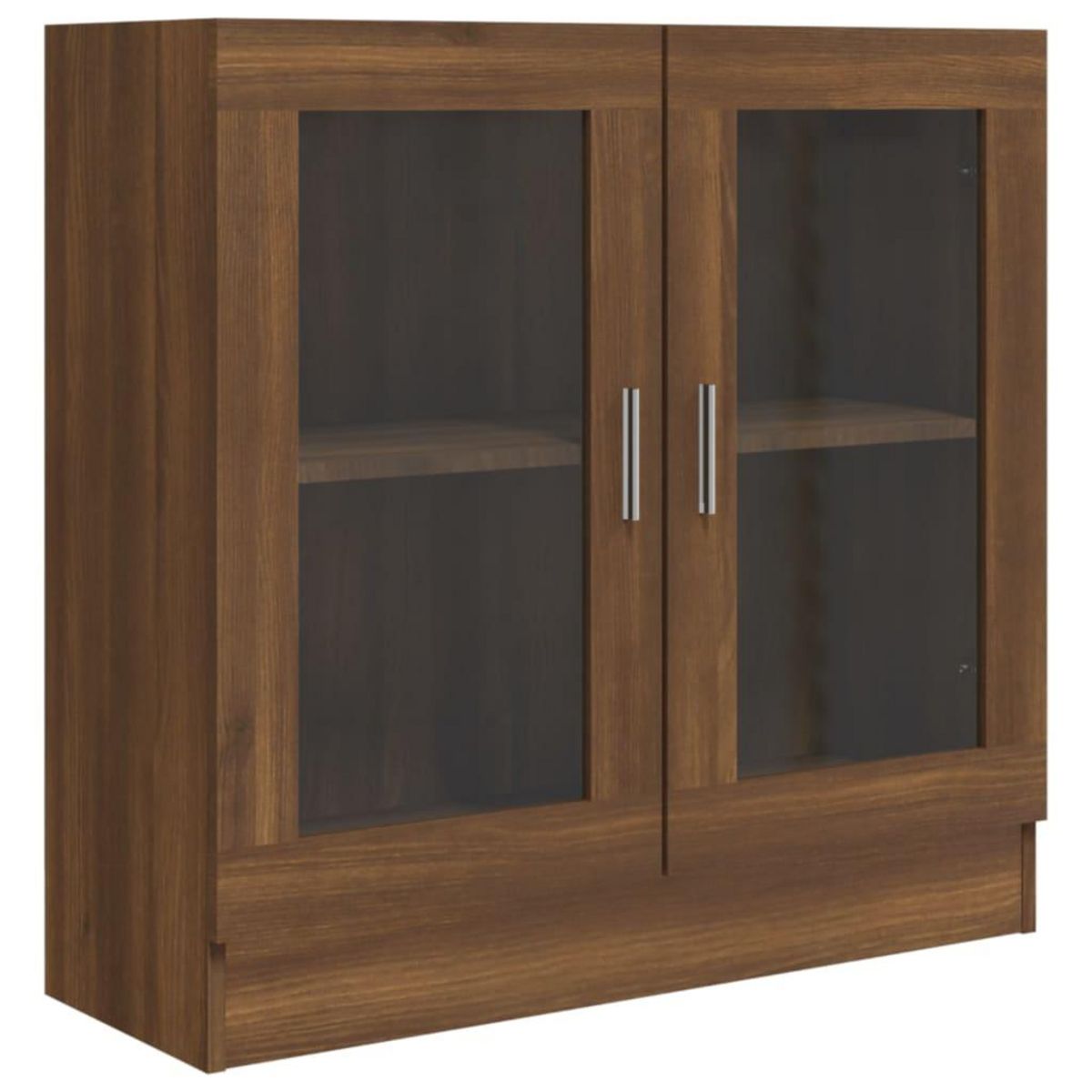 VIDAXL Armoire a vitrine Chene marron 82,5x30,5x80cm Bois d'ingenierie
