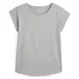 IN EXTENSO T-shirt manches courtes col rond gris chiné femme