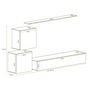 Voir la diapositive 6 : Paris Prix Meuble TV Mural Design  Switch V  250cm Blanc & Noir