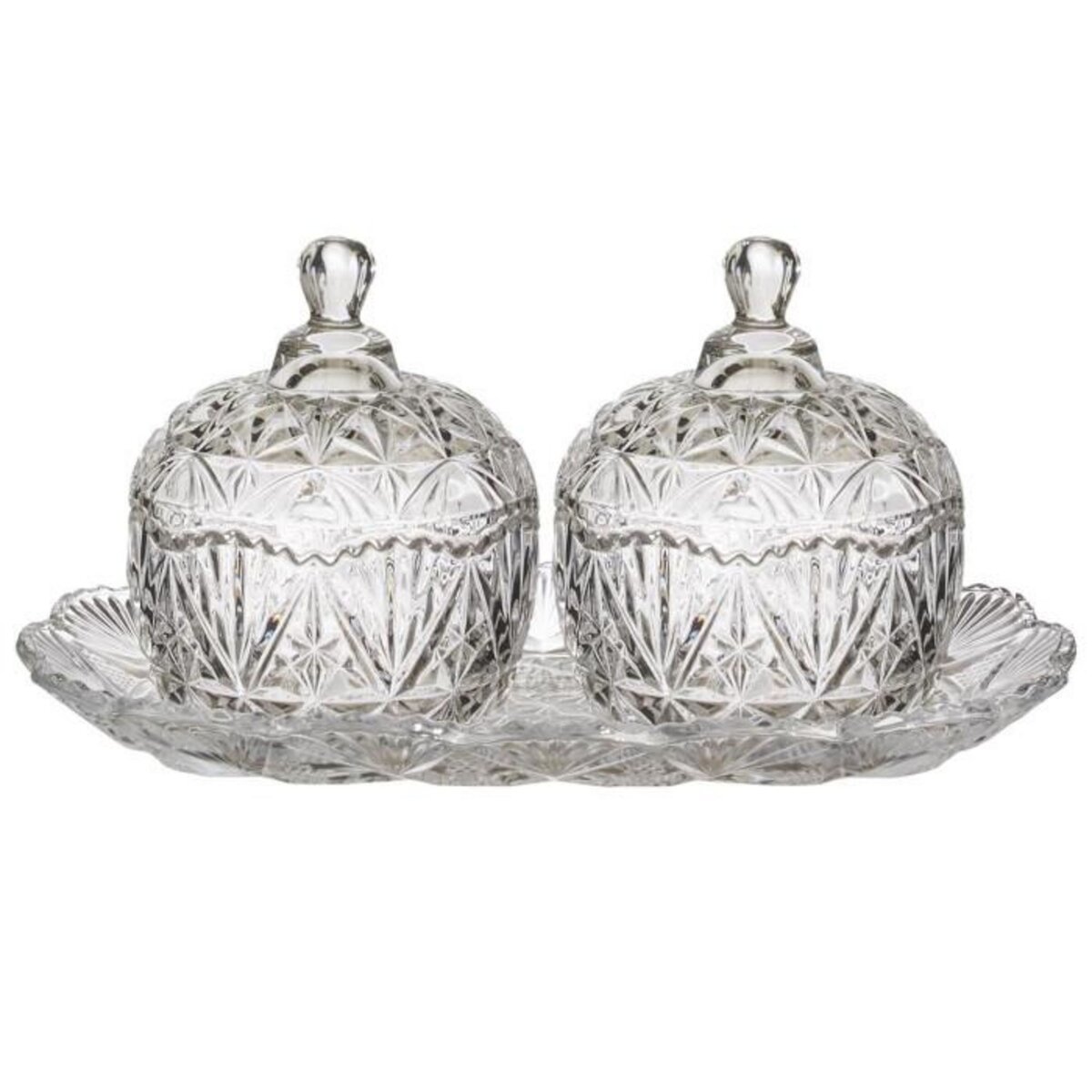 Paris Prix Lot de 2 Bonbonnières  Héléana  26cm Transparent