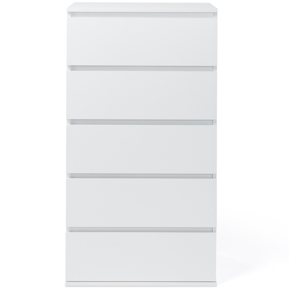 ID MARKET Chiffonnier 5 tiroirs TOMI 60 cm commode semainier bois blanc
