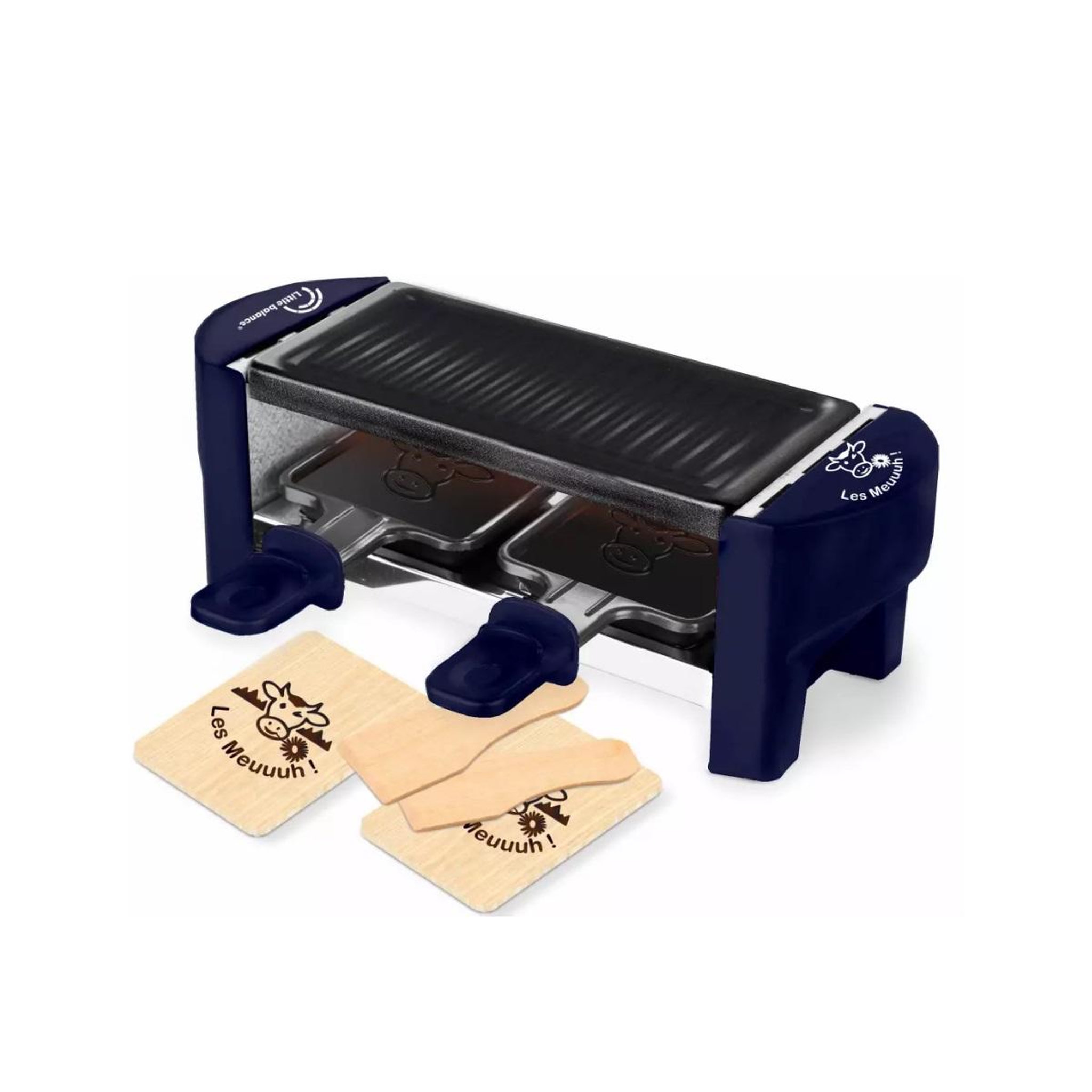 Voir la diapositive 2 : LITTLE BALANCE Raclette multifonction 320w bleu nuit - 8616