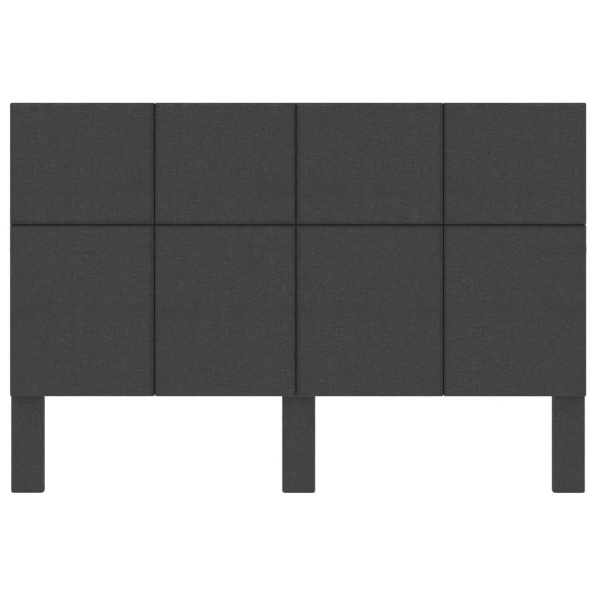 VIDAXL Tete de lit Gris fonce Tissu 140x200 cm