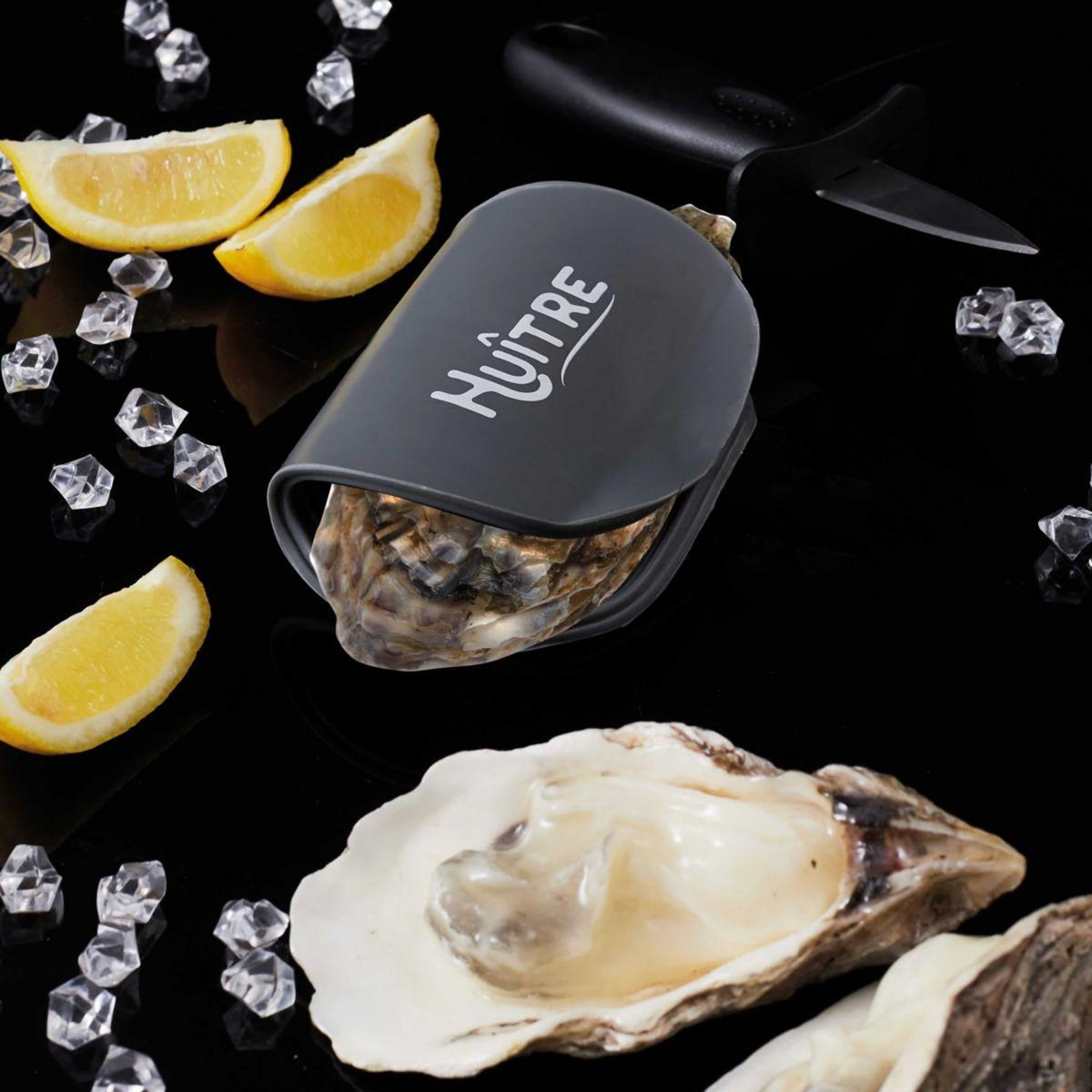 COOK CONCEPT Couteau à huitre a huitres avec support silicone